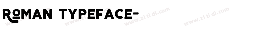 Roman typeface字体转换